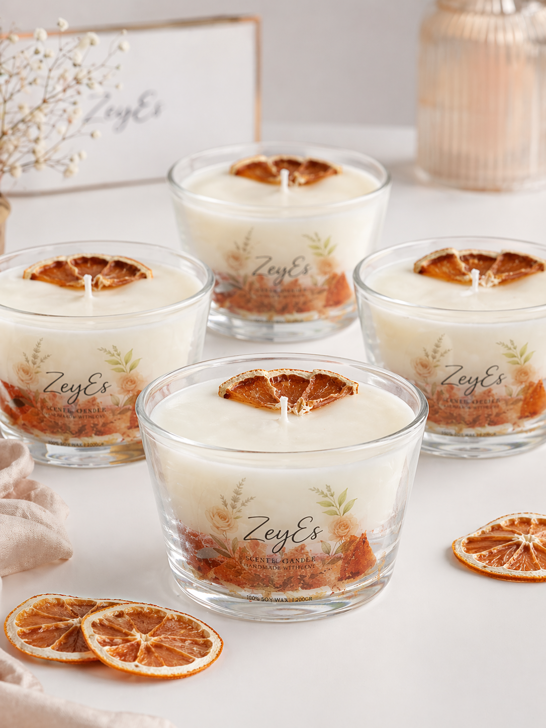 Premium Kokulu Cam Bardak Mumlar – Özel Seri