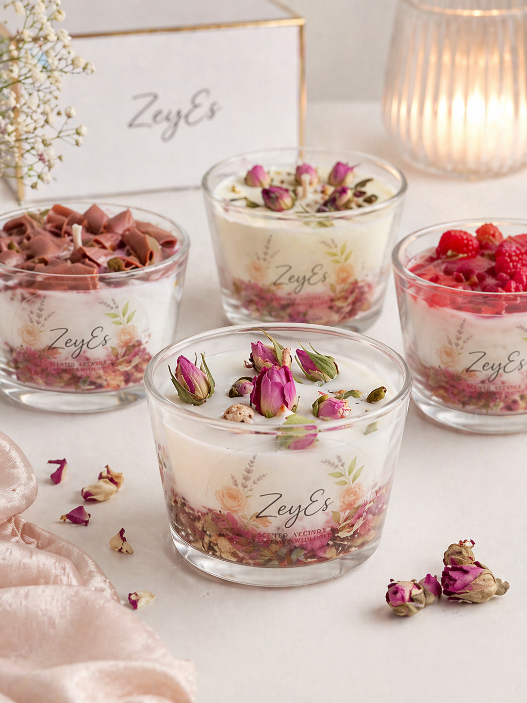 Premium Kokulu Cam Bardak Mumlar – Özel Seri
