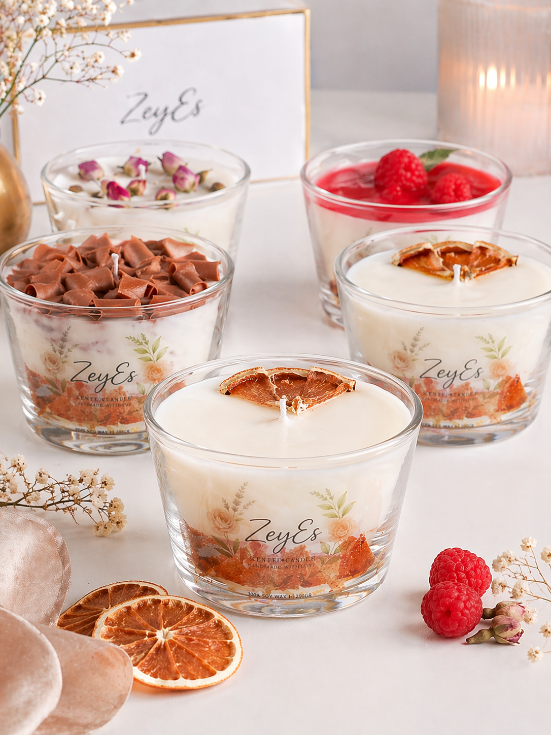 Premium Kokulu Cam Bardak Mumlar – Özel Seri